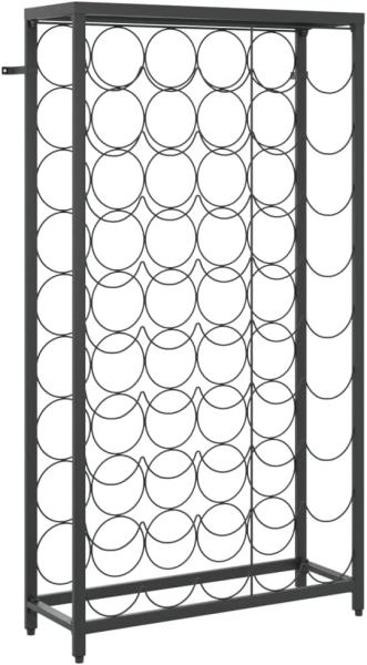 vidaXL Weinregal für 45 Flaschen Schwarz 54x18x100 cm Schmiedeeisen 358367