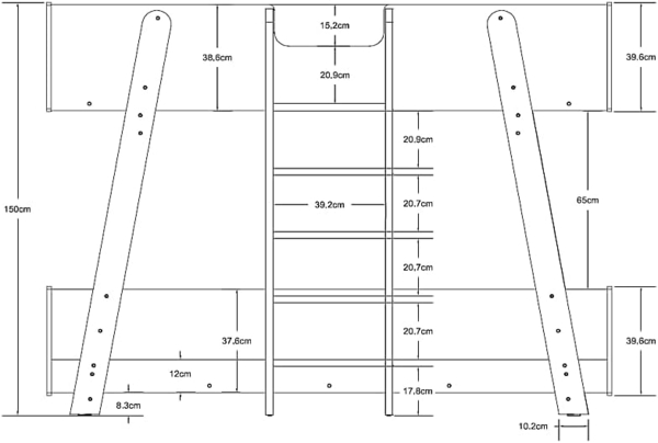 Vente-unique - Etagenbett - 90x190 cm - Weiß und Natur - CORODELA Bild 3