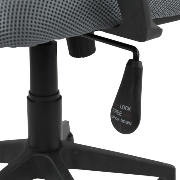 WeHome Futura ergonomischer Bürostuhl, Schreibtischstuhl 62 x 60 x 95 – 105 cm, Bürostuhl mit Armlehnen, gepolsterter Sitz, 360°-Drehung, höhenverstellbar, Basis mit Rollen (Grau) Bild 9