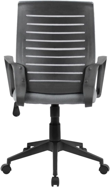 WeHome Futura ergonomischer Bürostuhl, Schreibtischstuhl 62 x 60 x 95 – 105 cm, Bürostuhl mit Armlehnen, gepolsterter Sitz, 360°-Drehung, höhenverstellbar, Basis mit Rollen (Grau) Bild 6