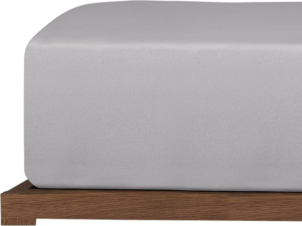Uncover by Schiesser Spannbettlaken New Jersey - Edeljersey - 100 x 200 cm - Hellgrau