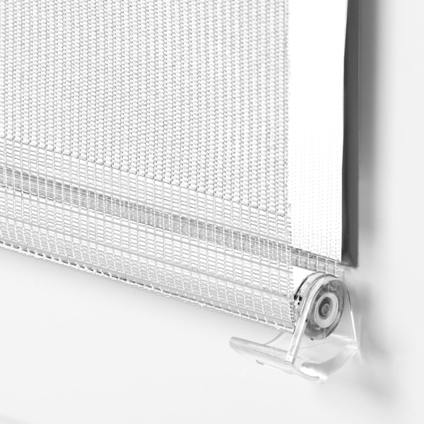 Doppelrollo Klemmfix ohne Bohren 80x150 cm Weiß Duo Rollo Klemmrollo Sonnenschutzrollo Fensterrollo für Fenster & Türen Zebrarollo Seitenzugrollo Bild 5