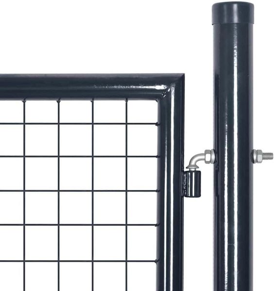 vidaXL Maschen-Gartentor verzinkter Stahl 100 x 100 cm Grau 143369 Bild 3