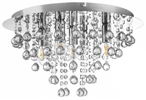 Deckenleuchte E14 Wohnzimmer Deckenlampe Acrylkristalle 63040506