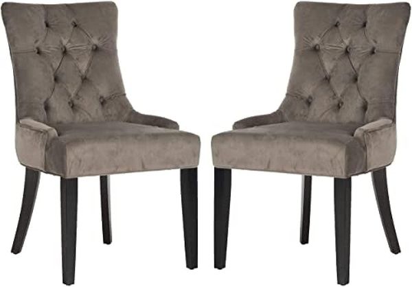 SAFAVIEH Set of 2 Contemporary Upholstered Chairs, in Beige