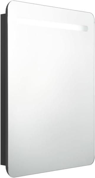 vidaXL LED-Bad-Spiegelschrank Schwarz 60x11x80 cm 326503
