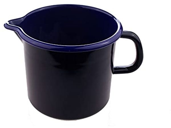 Riess Milch- Schnabeltopf Schwarzblau Ø12cm 1 Liter Induktion