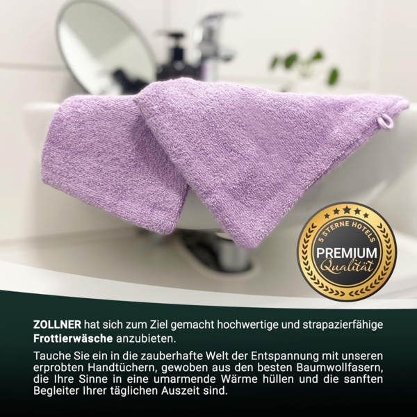 ZOLLNER Waschlappen, (10-St), dauerhaft strahlende Farben, weich, 16x21 cm, 100% Baumwolle, vom Hotelwäschespezialisten Bild 5