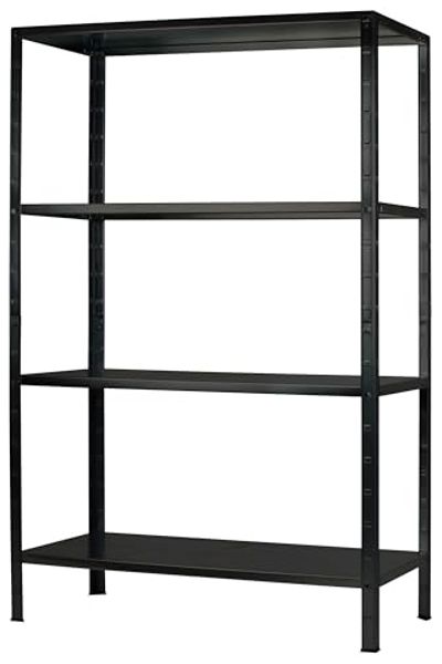 Schulte Regal Stecksystem Blackline 1800x1000x350mm mit 4 Böden aus Metall 65kg Fachlast