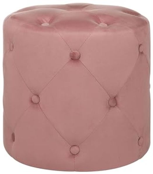Pouf Samtstoff rosa ⌀ 40 cm COROLLA