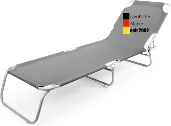 BigDean Gartenliege Sonnenliege klappbar 150 kg belastbar mit verstellbarer Rückenlehne, 1 St.