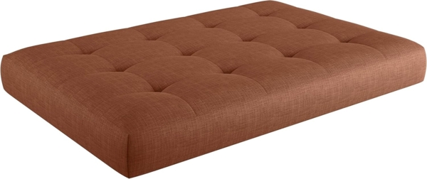 sunnypillow Palettenkissen Kaltschaum Palettenauflage Palettenpolster Palettensofa Sitzkissen Rückenlehne gesteppt Sitzkissen 120 x 60 x 15 cm Orange