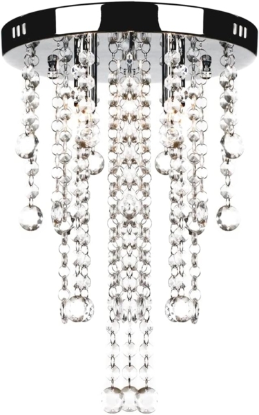 Hängelampe edle Deckenlampe mit transparenten Kristallperlen 241382