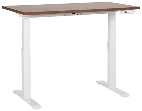 'Destines' Höhenverstellbarer Schreibtisch Elektrisch, Dunkler Holzfarbton, 120 x 72 x 63-128 cm