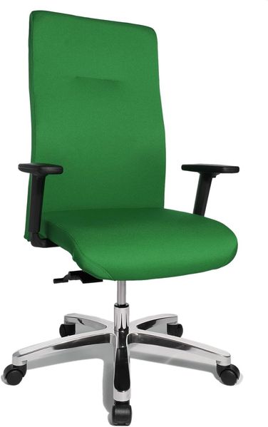 Topstar Big Star 20 inklusive höhenverstellbare Armlehne Bürostuhl, Stoff, grün, 67 x 67,5 x 130 cm
