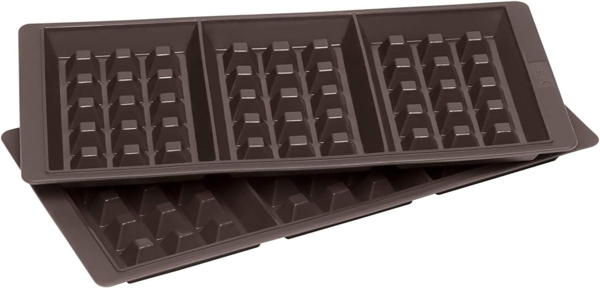 Lurch Flexiform Waffel 29x14,5 cm 3-Fach 2er Set Braun