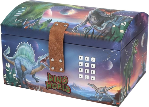Depesche Schatzkiste DEPESCHE DINO World Schatztruhe mit LED Code und Sound