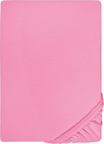 biberna Feinjersey-Spannbetttuch 0077144, pink, 1x 90x190 cm - 100x200 cm