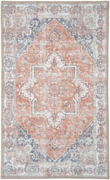 Fußmatte, orange/blau, 50x80 cm