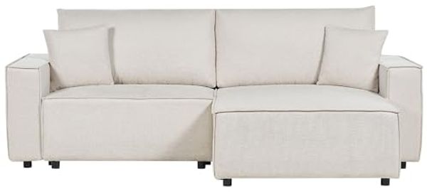 Ecksofa KARILA Helles Beige Linksseitig