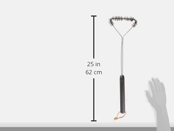 Weber 6493 3-seitige Grillbürste mit Edelstahlborsten, schwarz, 53 cm Bild 4