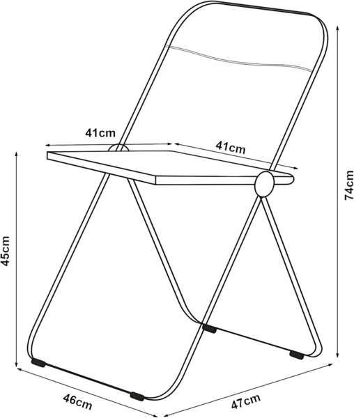 Klappstuhl Pornainen 4er Set Schwarz [en. casa] Bild 3