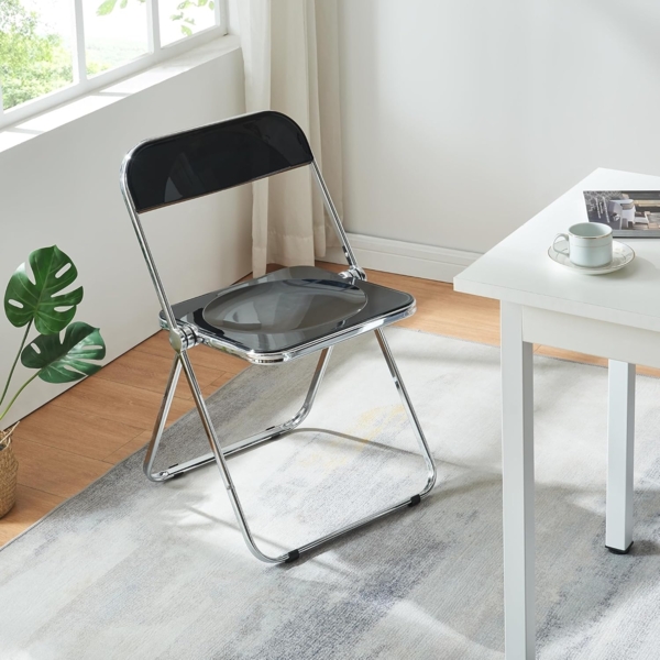 Klappstuhl Pornainen 4er Set Schwarz [en. casa] Bild 4