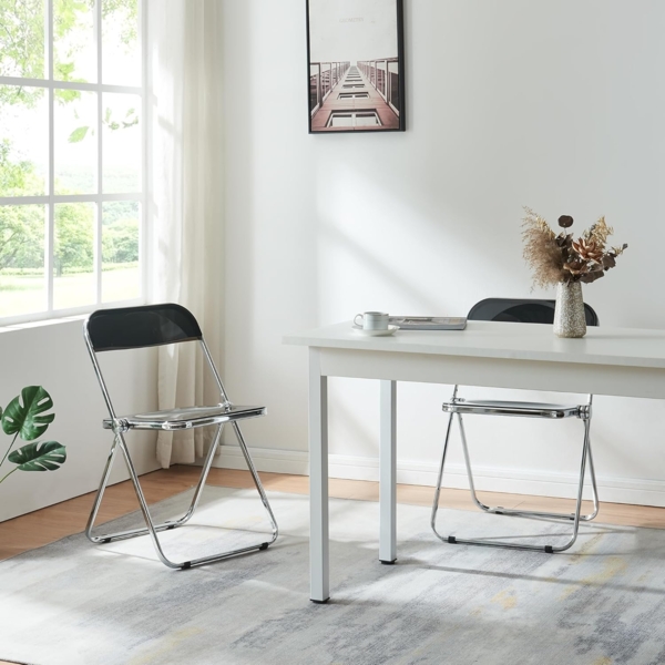 Klappstuhl Pornainen 4er Set Schwarz [en. casa] Bild 2