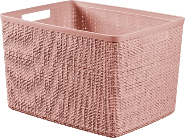 Korb JUTE rosa (BHT 36x23x28 cm)