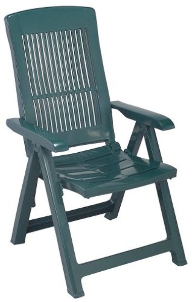 PROGARDEN Klappsessel Tampa 50x44x111 cm grün Kunststoff Gartenstuhl Klappstuhl