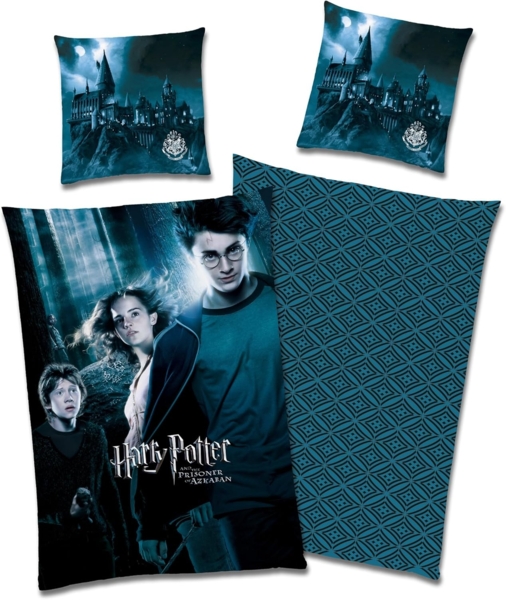BERONAGE Wendebettwäsche Harry Potter Bettwäsche Azkaban Blau Linon / Renforcé, Baumwolle, 2 teilig