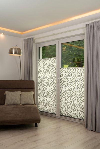 Khome K-Home Klemmfix-Plissee, Polyester, Steingrau Bedruckt, B50 x H130 cm