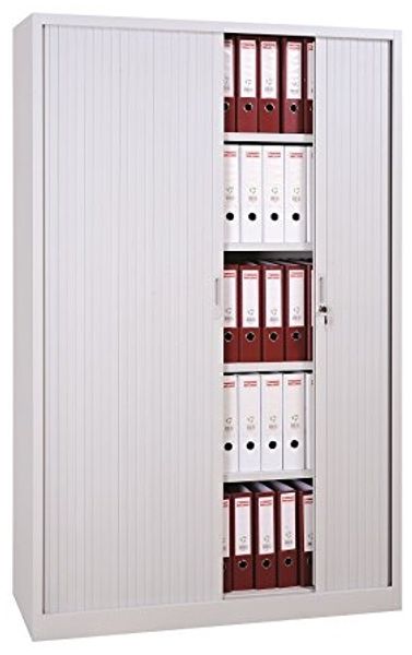 Querrollladenschrank "Gigant" Stahl Büro Aktenschrank Rolladenschrank (HxBxT) 1950 x 1200 x 460 mm Weiß 555167