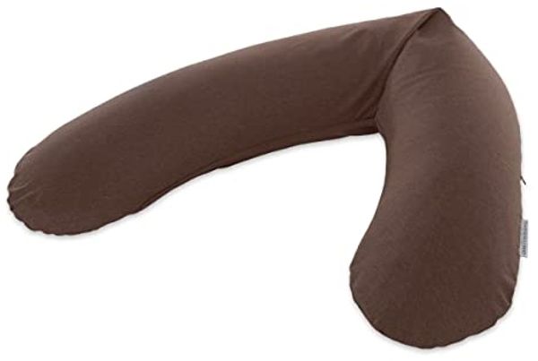 Theraline Stillkissen "Das Original" Dinkel Füllung inkl. Bezug190 cm 156 Melange Kastanie (Bamboo)