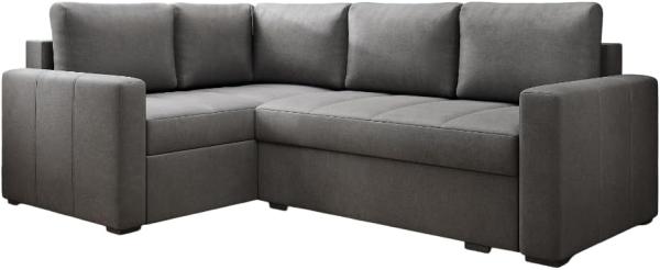 Designer Sofa Cortino mit Schlaffunktion und Stauraum Samt Grau Links