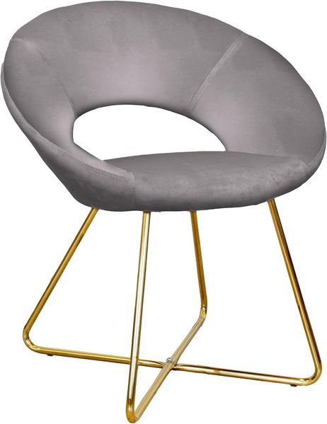 GARDENIA Vellutino Rundsessel London Grau, 65 x 59 x 74 cm