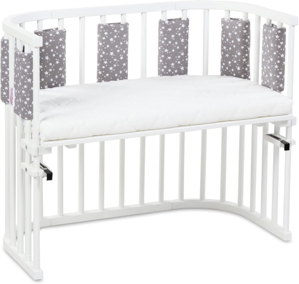 Babybay 'Ultrafresh Piqué' Bettnestchen für Babybay Original taupe/weiß, Sterne Bild 5