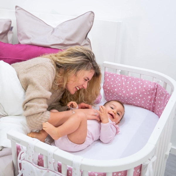 Babybay 'Ultrafresh Piqué' Bettnestchen für Babybay Original taupe/weiß, Sterne Bild 7