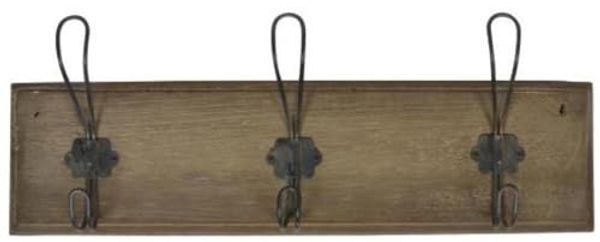 Ib Laursen - Hakenleiste Holz 3 Haken (5263-14) Wandhaken Kleiderhaken Garderobe