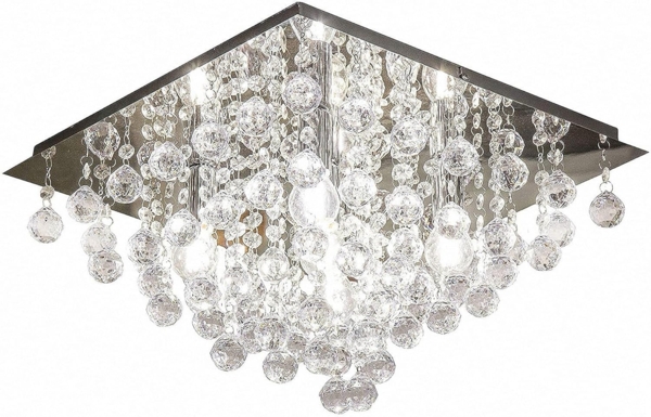 Kronleuchte CRIS 10152 Ø42CM Chrom pol, klar mit Besätzen