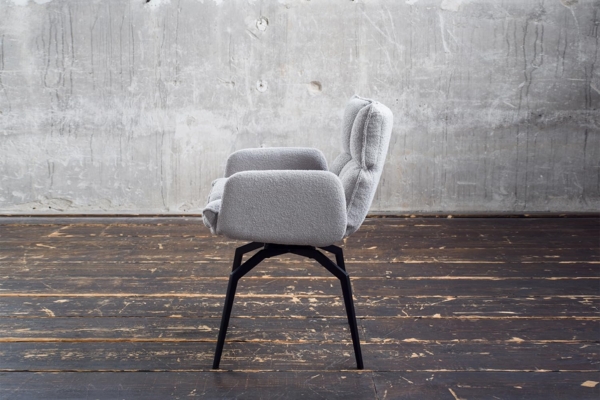 KAWOLA Polsterstuhl BARO (1 St), Esszimmerstuhl Drehstuhl Stoff, mit oder ohne Armlehnen Bild 4