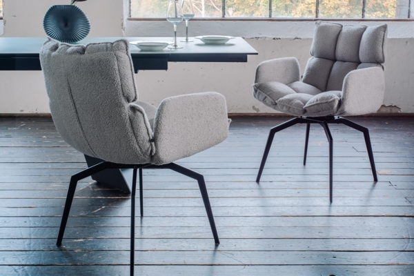 KAWOLA Polsterstuhl BARO (1 St), Esszimmerstuhl Drehstuhl Stoff, mit oder ohne Armlehnen Bild 8