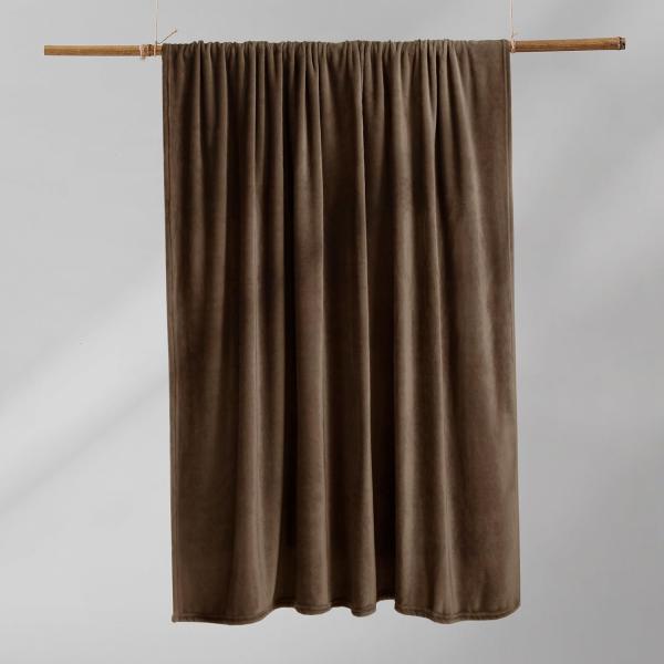 DecoKing Kuscheldecke 160x210 cm braun Decke Microfaser Tagesdecke Fleece weich sanft kuschelig Schoko Brown Chocolate Mic Bild 6