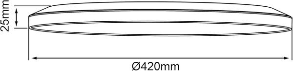 Brilliant LED Deckenleuchte Sorell weiß 42 x 2,5 cm dimmbar 24 W Bild 8