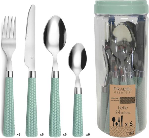 Besteck-Set Amefa Paille 24 Stücke Metall zweifarbig (25 cm)