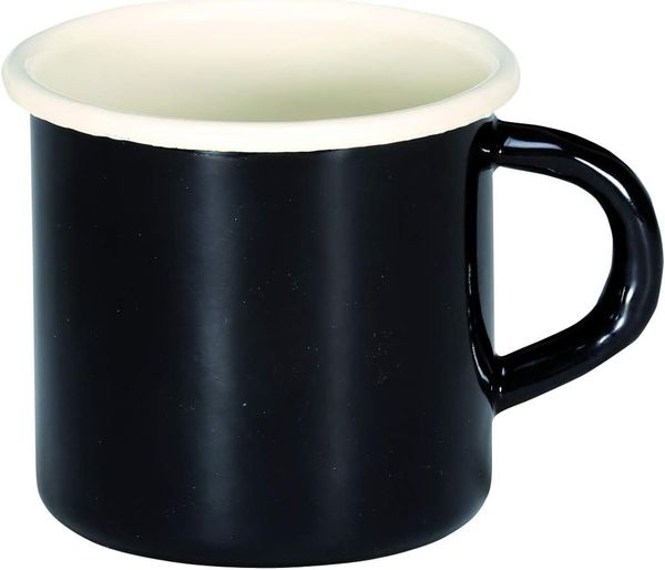 Becher "Triest" 8 cm Emaille weiß