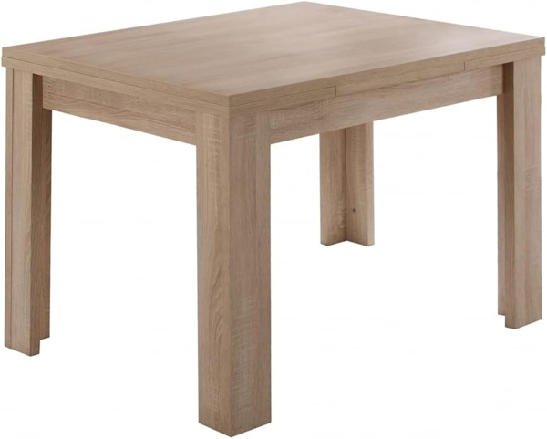 Esstisch 'Monzi' ausziehbar, eiche saegerau, 80 x 78 x 60 cm