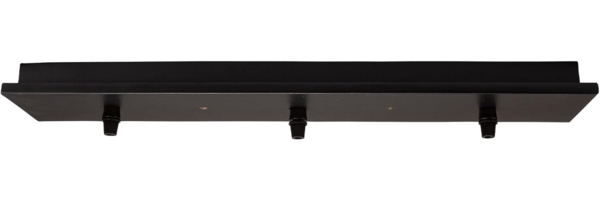 Baldachin 3-flammig Lampen-Baldachin schwarz natur EC1709