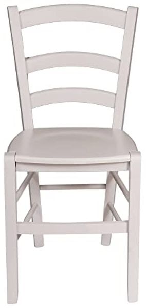 Dmora - Set aus 2 klassischen Holzstühlen, für Esszimmer, Küche oder Wohnzimmer, Made in Italy, cm 46x42h87, Sitzhöhe cm 47, Farbe Weiß Bild 3