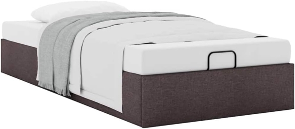 Ottoman-Bett ohne Matratze Dunkelbraun 100x200 cm Stoff 3310857